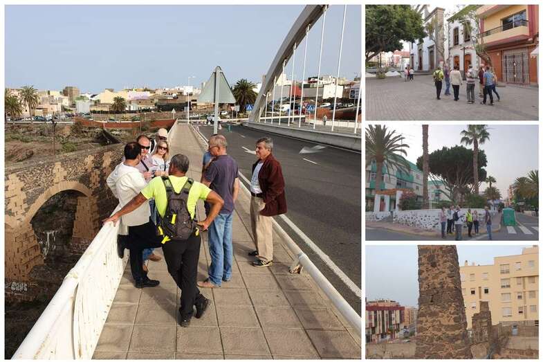 Imágenes del recorrido de esta tarde sobre los ingenios históricos de Telde (Foto TA)